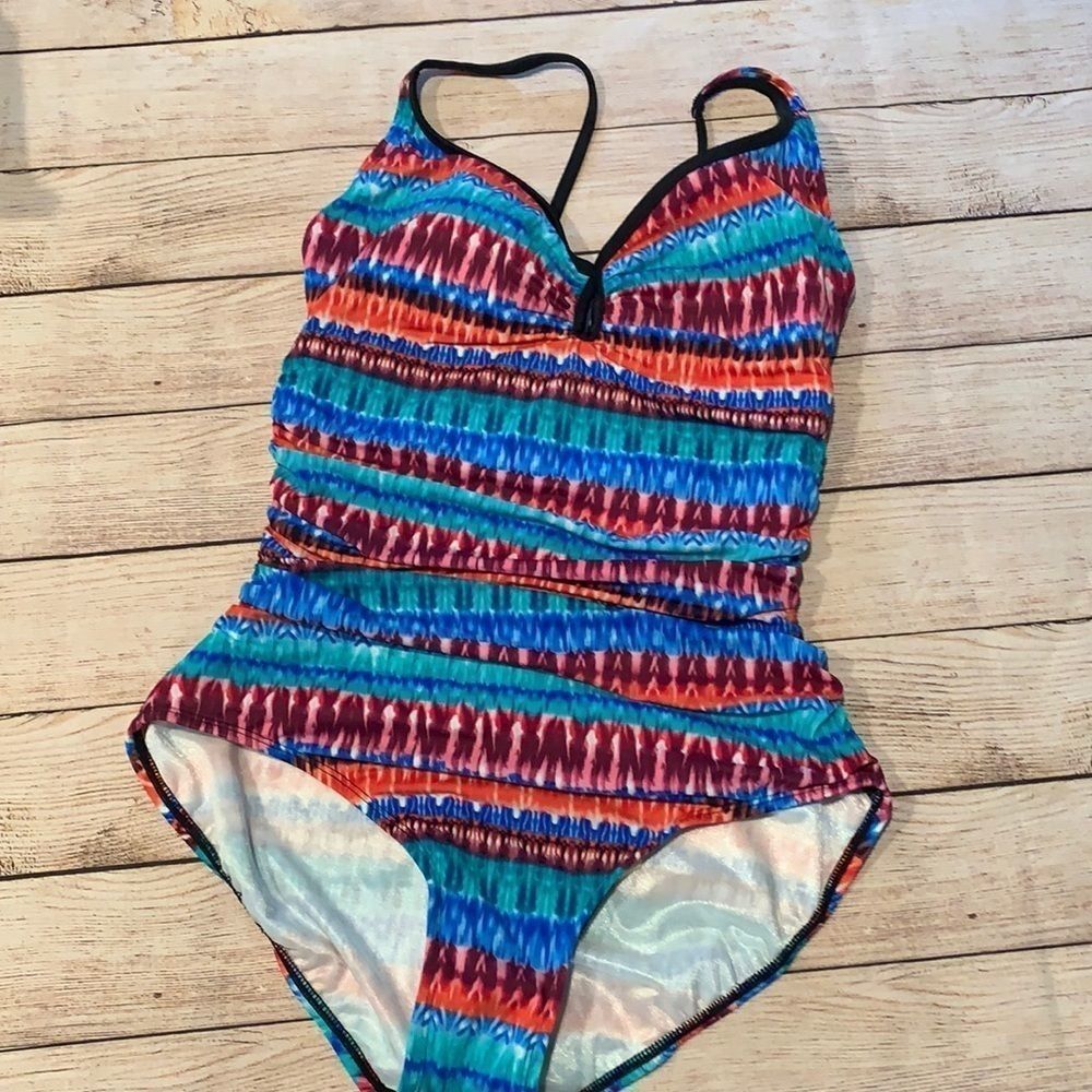 Costal
Blue One piece swim suit pink blue green
